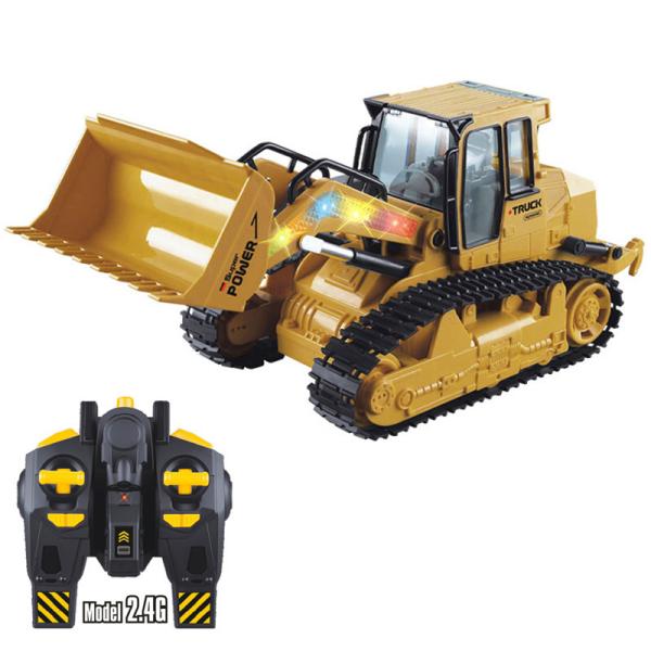 Indoor-Outdoor Remote Controlled Bulldozer 5 Channels Sound and Light Simulation