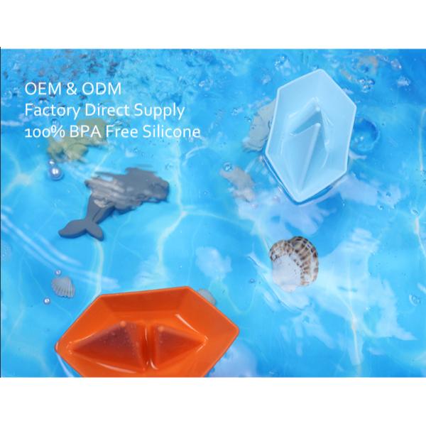 Floating Bath Silicone Boat Set Water Toys Bpa Free Food Grade