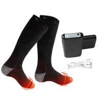5V 4000mAh deportes calcetines eléctricos calentados calcetines con pilas de punto