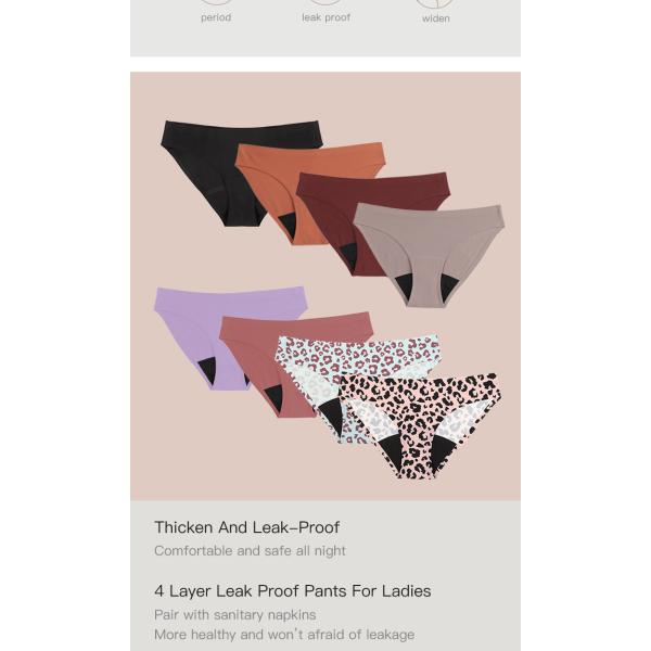 Anti-Bacterial Leak Proof Period Underwear Ladies Seamless Summer Breathable Panties