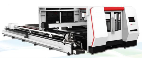 Tube Integrated Laser CNC Cutting Machine 1000W Double Platform Plate High Precision