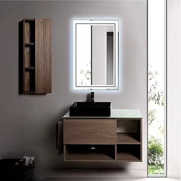 Wall Mounted Small Bathroom Vanity Sinks 600mm Customized