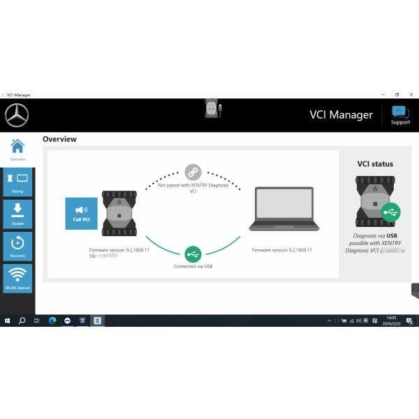 V2024.10 MB Star Mercedes BENZ C6 VCI Xentry Diagnosis VCI DOIP Mercedes Diagnostic Tool