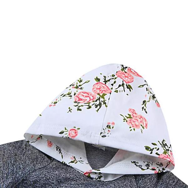 4 фуфайки рукава 47in лет Hoodie длинной с капюшоном черно-белого с брюками