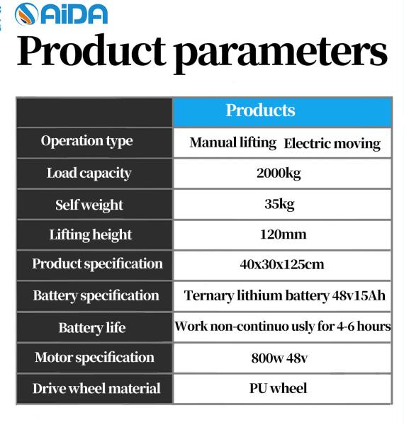 1000kg 1500kg Self-Lifting Pallet Loader Semi Electric Stacker with 800W Drive Motor