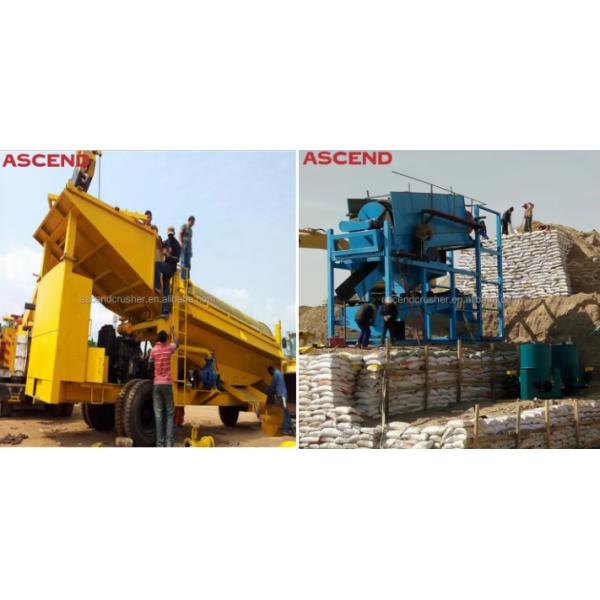 Профессиональная машина для стирки аллювиального золота GTS20 с вращающейся шлюзовой коробкой с барабанным экраном