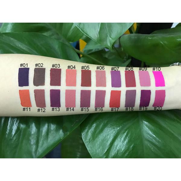 20 Colors Long Lasting Lipstick , Waterproof Matte Liquid Lipstick For Woman