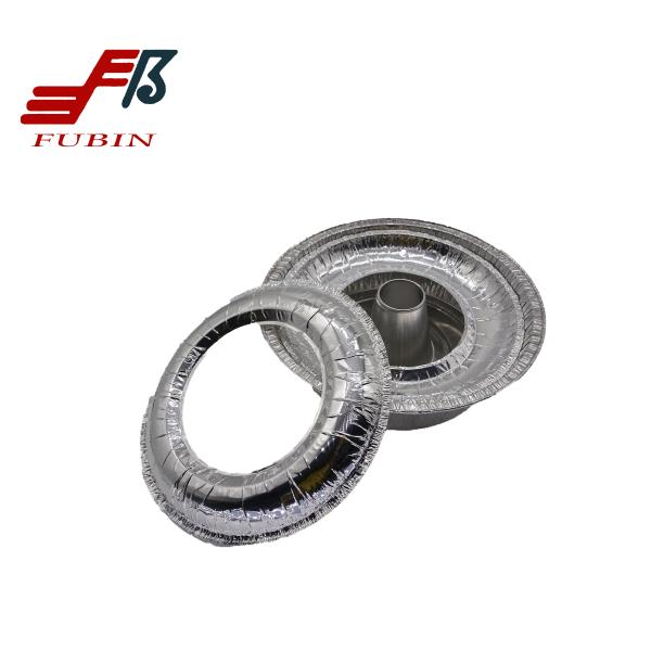 Non Toxic Round Disposable Aluminum Foil Cake Pans 195x62mm