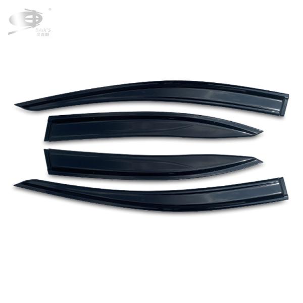 Dark Smoke Custom Rain Guards , Side Window Vents For Cars