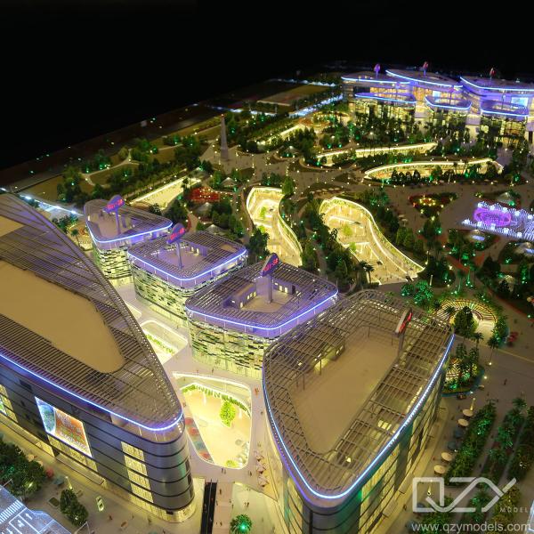 Коммерческий макет архитектурная физическая модель 1/150 Mova Plaza
