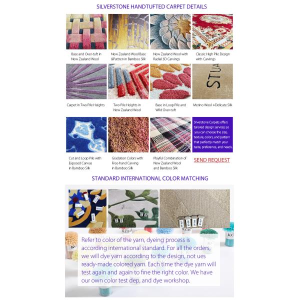 Customizable Abstract Pattern Hotel Room Carpet Wall to Wall Carpets Handmade Tufted Rugs
