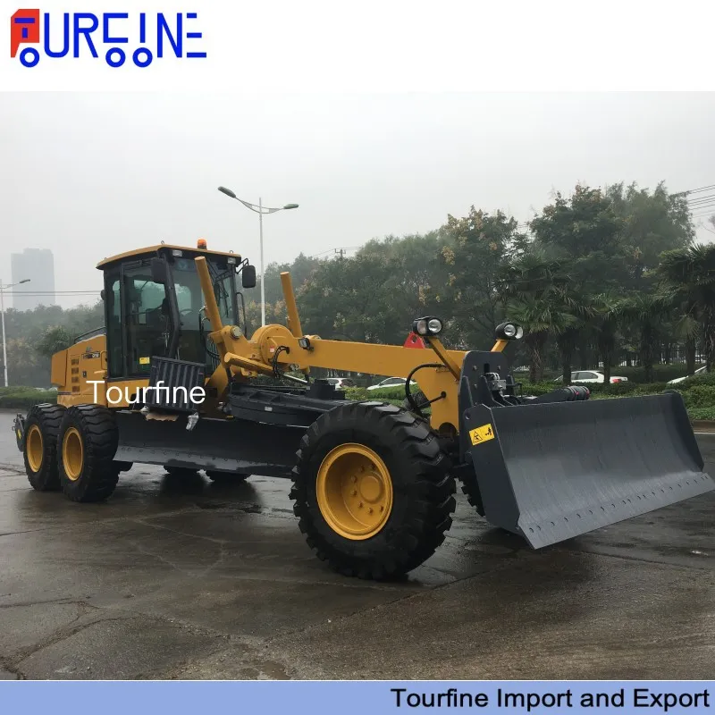 190HP GR180 Motor Grader with Front Blade and Rear Ripper for Road Construction