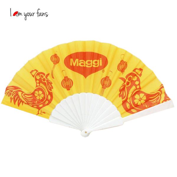 Custom Personalized Folding Plastic Hand Fan Printing Fabric Fans Festivals Party Hand Held Fan for Decoration