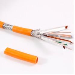 Foiled Twisted  CAT6 SFTP LSZH Orange Ethernet Cable 23AWG For Data