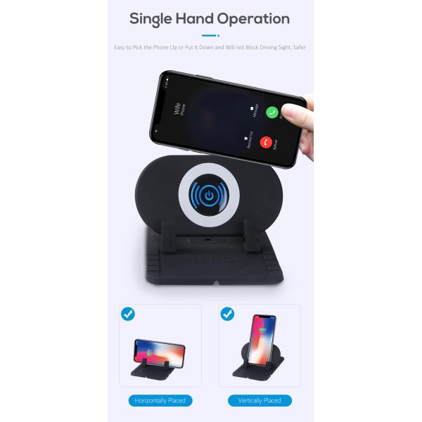 OEM 10W 7.5W Silicon Car Mount QI Wireless Car Charger