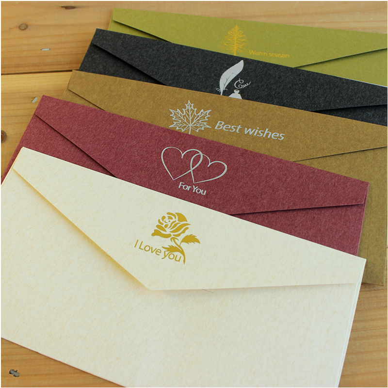 Textured Paper Envelopes With Foil Stamping And Seal Stickers For Invitations
