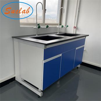 Waterproof Steel Lab Workstation Bench , Anticorrosive Island Benches In Laboratory