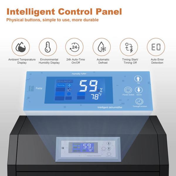 90L/D Low Temperature Resistant  Easy Move Big Wheels Professional Factory Warehouse Growroom Industrial Dehumidifier