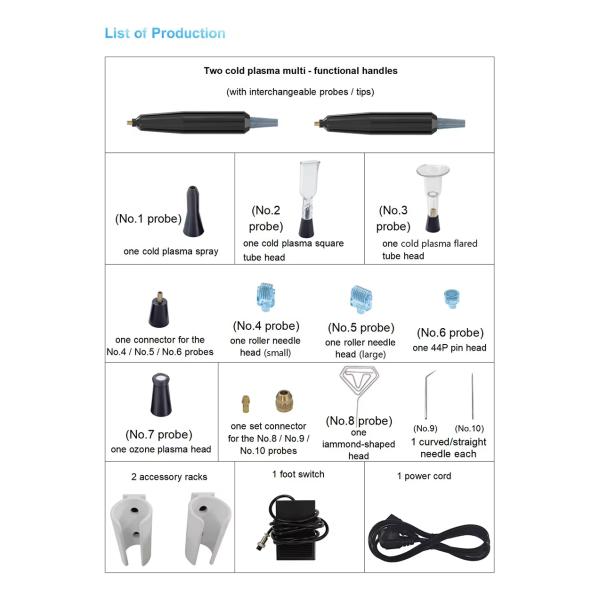 10 In1 Skin Lifting Wrinkle Remove Ozone Jet Hot Cold Plasma Machine