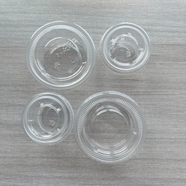 Biodegradable Portion Container Round Disposable PP Plastic Sauce Cup with Lid Taste Cup