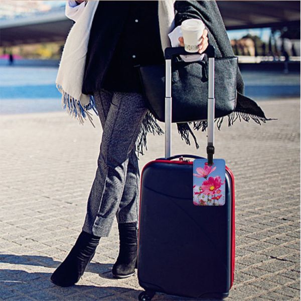 PU Leather Sublimation Luggage Tag Blanks Custom Bag Tags