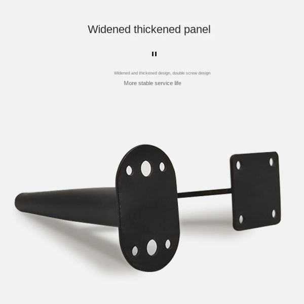 Heavy Duty Metal Black Small Straddle Diagonal Conical Leg Coffee Table Foot Luxury Modern Iron for Kitchen Home Hotel Use