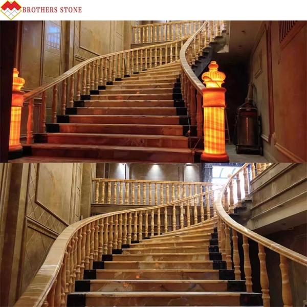 FOB/CNF Delivery Terms White Marble Handrail Porch Balcony Railing Balustrade for Villa