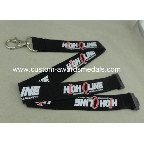 Customized Logo Neck Id Card Lanyard , Metal Hook Lanyard For Meeting name badge lanyards