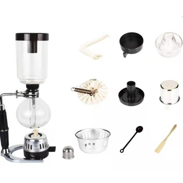 Glass Coffee Pot with Easy Siphon System User-Friendly Portable Syphon Espresso Maker
