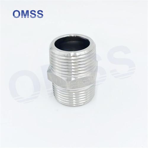 304 Stainless Steel Hex Nipple Male Female Elbow Industrial Pipe Fittings Hexagon Nipple