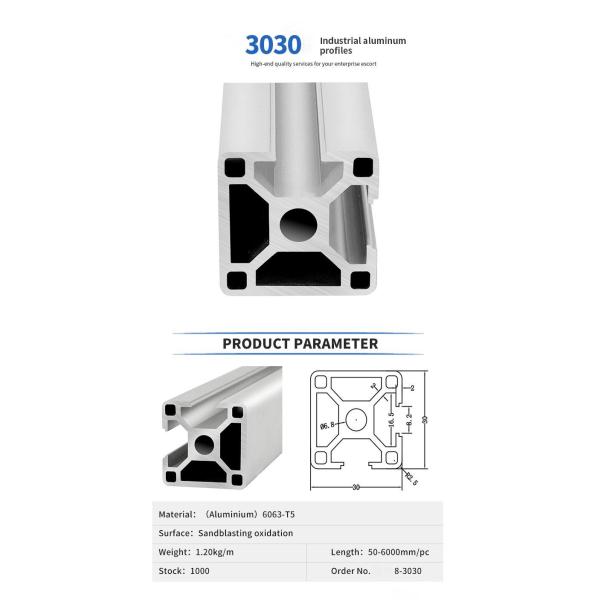 Profilés d'extrusion en aluminium 30*30E T-Slot pour établi