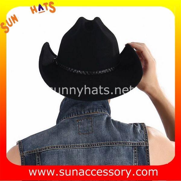 6200372 Sun Accessory customized  winner  fashion  wool felt west cowboy hats, men hats and caps wholesaling