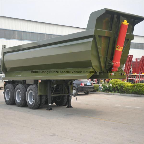 2 axles 3 Axles Hydraulic Rear Dump Semi Trailer 30 ton 60 ton U shape