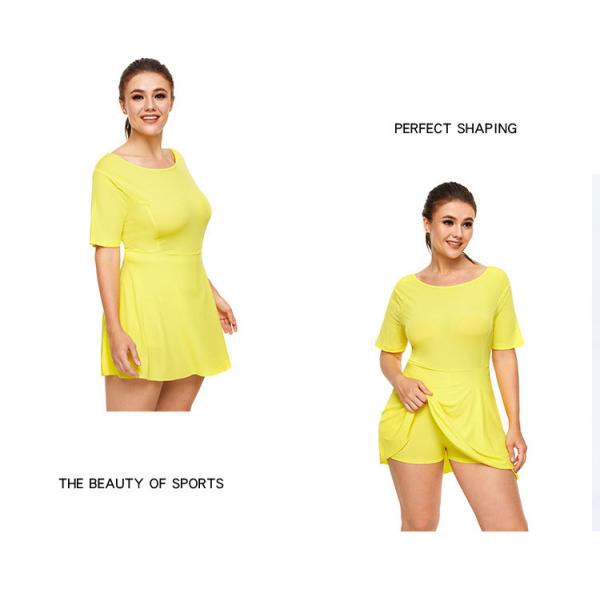 Customized Plus Size Workout Outfit Knited Sexy Back Sport Running Dress