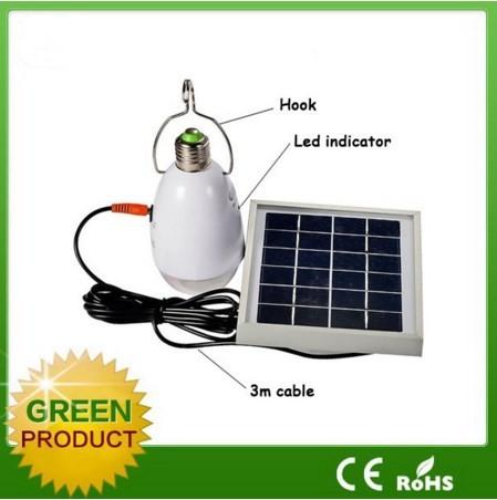 2W / 6V DC solar power camping led light, 5700-6500K cool white solar led light with B22/E27 light base for hot sale