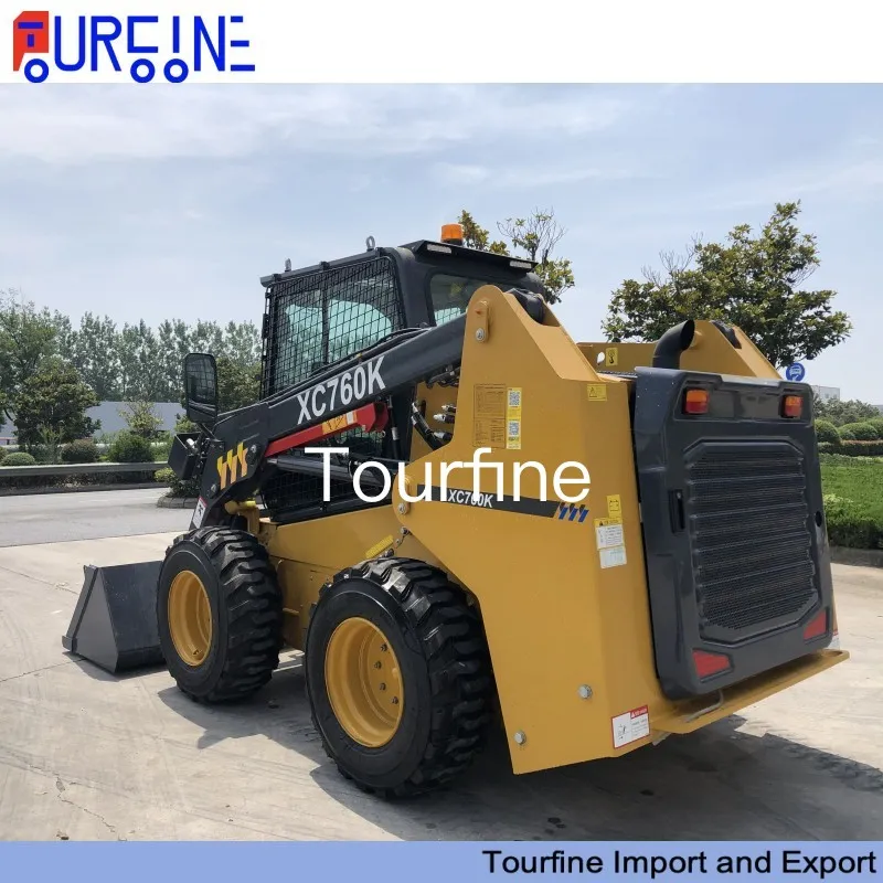 XCMG XC760K Skid Steer Loader with 4-in-1 Bucket for Material Handling