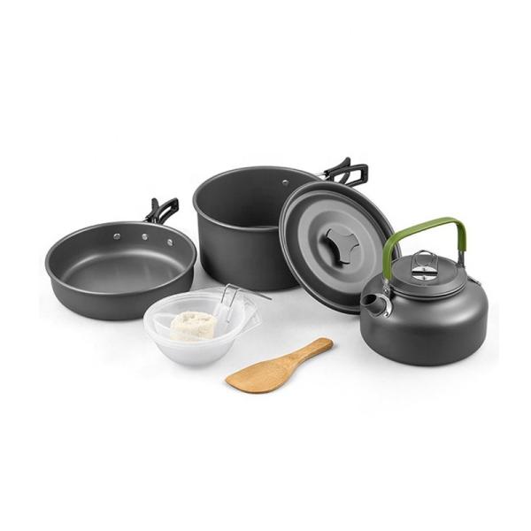 Factory TOP Seller Outdoor Camping Cookware Mess Kit Portable Picnic Pot Pan Camping Cooking Set For Out Door Hiking