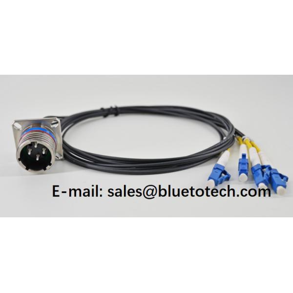 Field tactical use RRU BBU Waterproof J599 MPO-LC 900μm Single Mode Patch Cord 0.9mm