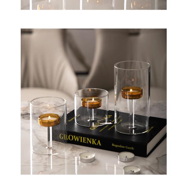 Metal Candle Holders for Romantic Christmas Dinner Table Settings and Home Decoration