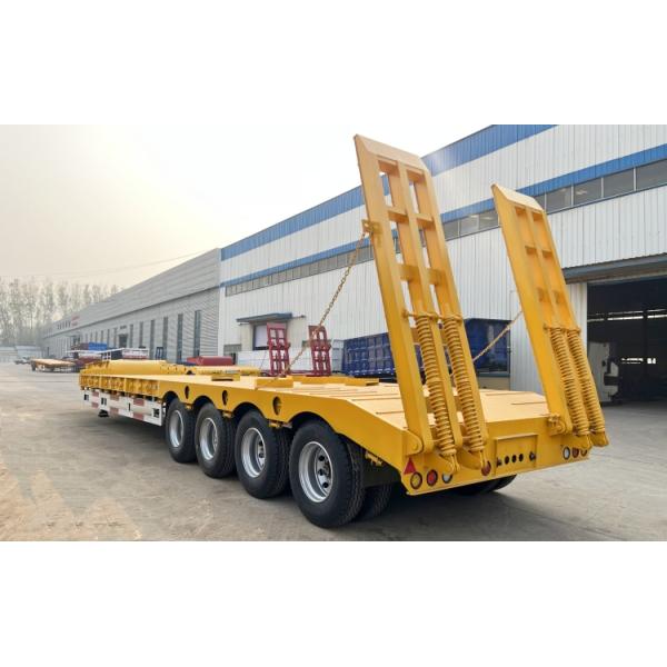2023 TITAN Best Selling 4 Axle 80-100 Ton Excavator Lowbed Semi Heavy Haul Trailer for Sale Manufacturers