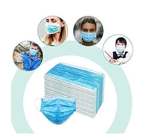 Disposable 3 Ply Disposable Earloop Mask  Outdoor Hospital Use Blocking Virus