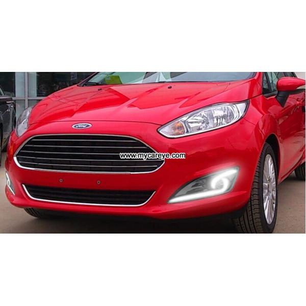 Ford Fiesta DRL LED daylight driving Lights guide turn signal for cars