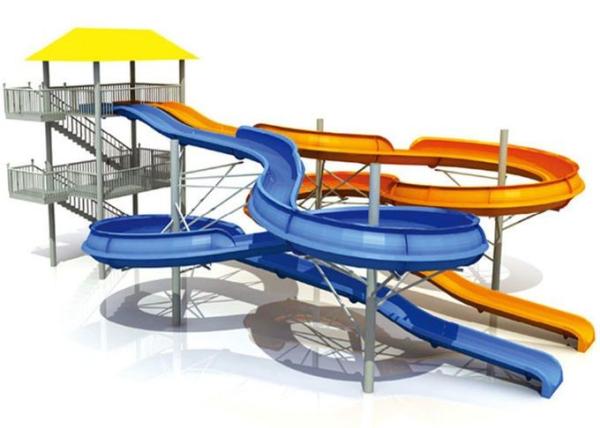 OEM Amuse Park Amusement Ride Water Fiberglass Slide Kid para piscina exterior