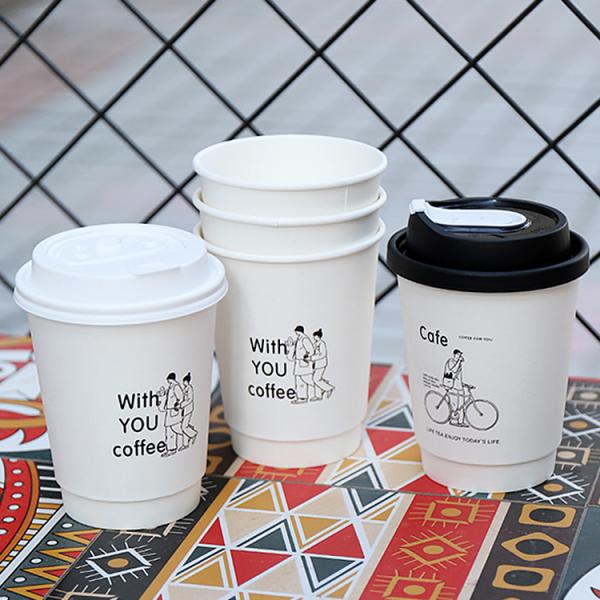 Single Wall Plastic Free Water-Based Hot Coffee Disposable Paper Cup with PLA Paper Cover