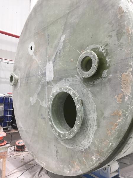 1600mm Antiseptic Frp Water Treatment Tank Cross Wound Cylindrical 11m3