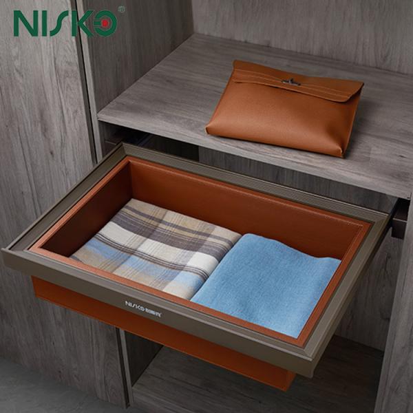 Pull-Out Clothes Box Wardrobe Closet Organizer Concealed Slide Storage Basket Accessories