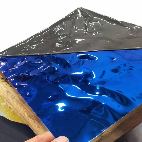 JIS Stamped Polished Water Ripple Stainless Steel Sheet 0.4 - 1.5mm Thickness for Dining Room
