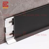 Moderne en aluminium planche de base de mur Trim planche de jupons Profiles Noir largeur 40-120 mm