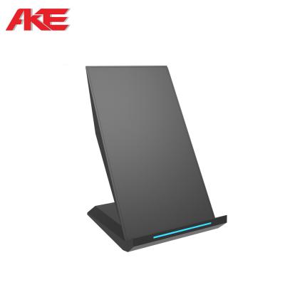 2 Coils Standing Wireless Charger Wood Shell Material 110-210khz Working Frequency