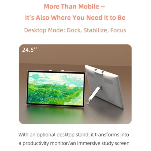 24.5 Inch Portable Android Touch Monitor with 13MP Camera and 8+128G RAM for Office and Teaching